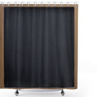Personality  Blank Blackboard With Eraser Smudges Shower Curtains
