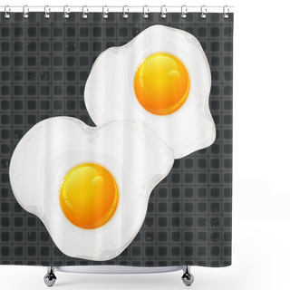 Personality  Fried Eggs Shower Curtains
