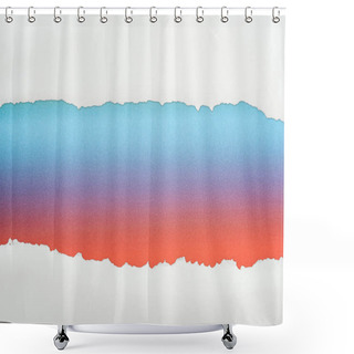 Personality  Ragged White Paper With Copy Space On Multicolored Background  Shower Curtains