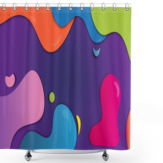 Personality  Print Abstract Liquified Colourful Background Shower Curtains