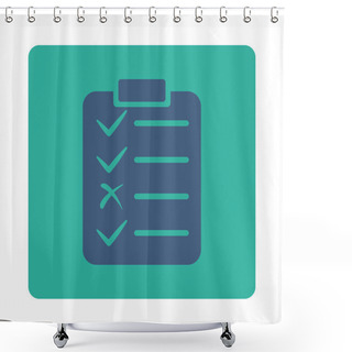 Personality  Task List Icon From Commerce Buttons OverColor Set Shower Curtains
