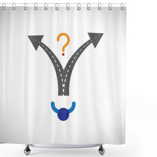Personality  Confused Person Career Choice Decision Making Difficulty Graphic Shower Curtains