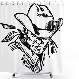 Personality  Rugged Cowboy Shower Curtains