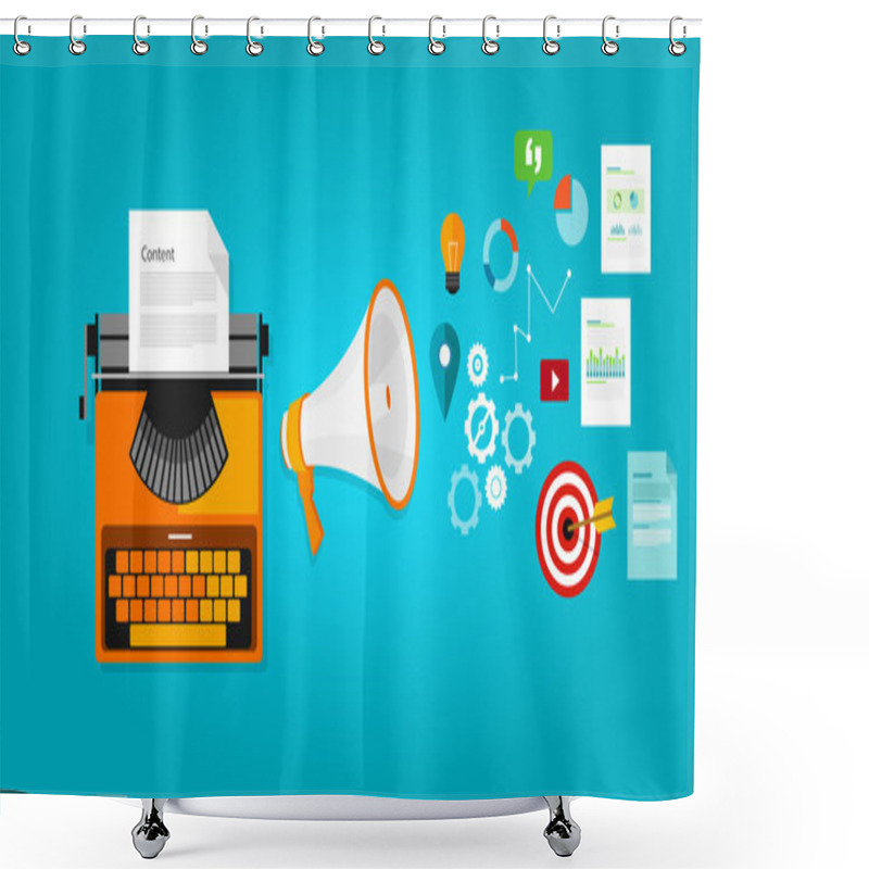 Personality  Content Marketing Seo Optimization Online Blog Shower Curtains