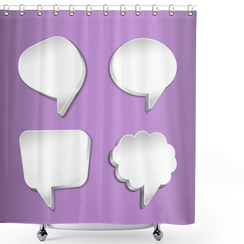 Personality  Vector Set Of Speech Bubbles. Shower Curtains