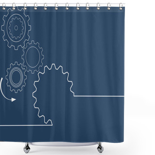 Personality  Cogwheels Brain.gear Mechanism Settings Tools Template Banner. Think Ideas Eps Shower Curtains