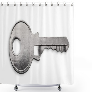 Personality  Key On White Background  Shower Curtains