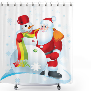 Personality  Santa Clause Shower Curtains