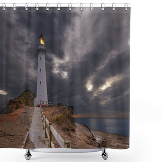 Personality  Castle Point Lighthouse Shower Curtains