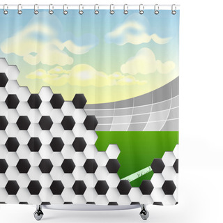Personality  Football Shower Curtains