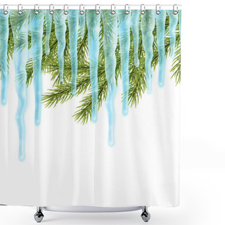 Personality  Seamles Border With Icicles Shower Curtains