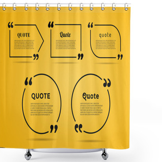 Personality  Quote Text Bubble. Commas, Note, Message And Comment. Vector Stock Element For Design. Shower Curtains