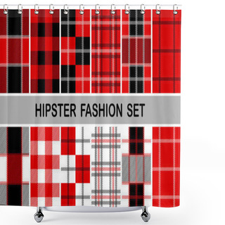 Personality  Hipster Fashion Set. Shower Curtains