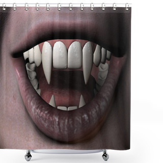 Personality  Young Vampire Girl's Smile Shower Curtains