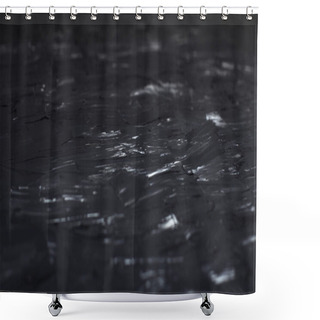 Personality  Black Decorative Background. Texture Putty. Place For Inscriptio Shower Curtains