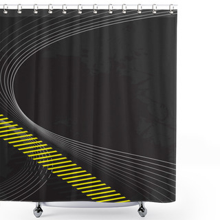 Personality  Grungy Stripes Layout Shower Curtains