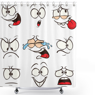 Personality  Cartoon Faces Shower Curtains