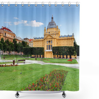 Personality  Art Pavilion In Zagreb. Shower Curtains