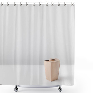 Personality  One Noodles Box On White Tabletop Shower Curtains