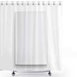 Personality  Blank Magazine Template With Soft Shadows. Shower Curtains