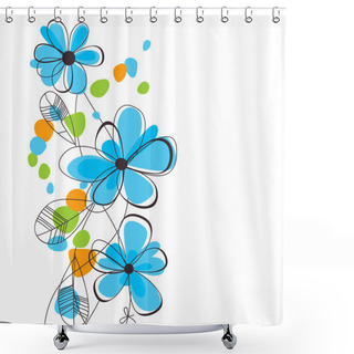 Personality  Spring Flowers Background Shower Curtains