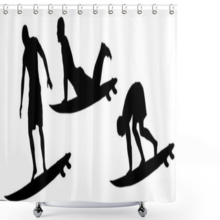 Personality  Vector Silhouette Of A Man. Shower Curtains