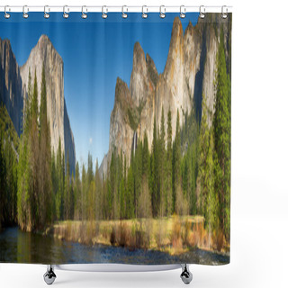 Personality  Yosemite Valley And Merced River Shower Curtains