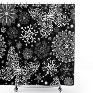 Personality  Christmas Vintage Seamless Pattern Shower Curtains