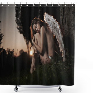 Personality  Fine Art Photo Of A Woman-angel Shower Curtains