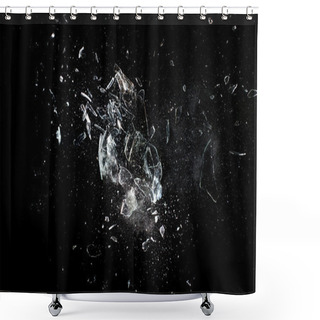 Personality  Glass  Explosion Shower Curtains