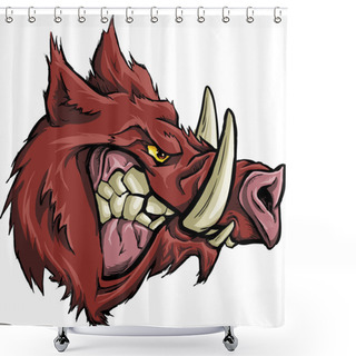 Personality  Angry Boar Shower Curtains
