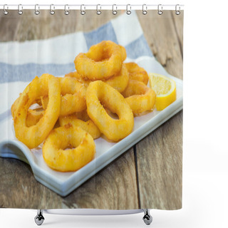 Personality  Calamari Italian Style Shower Curtains