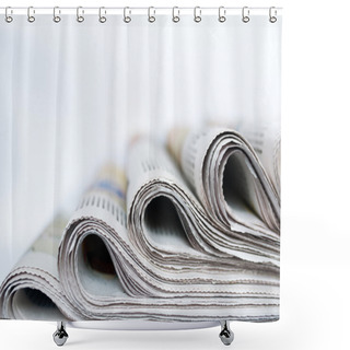 Personality  Packs Of Newspapers Shower Curtains