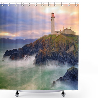 Personality  Fanad Lighthouse, Co. Donegal, Ireland Shower Curtains