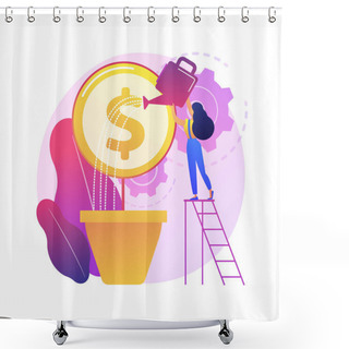 Personality  Profit Growth Vector Concept Metaphor Shower Curtains