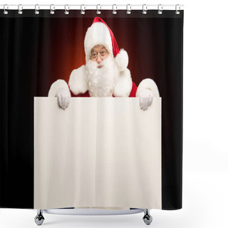 Personality  Santa Claus Showing Christmas Template  Shower Curtains