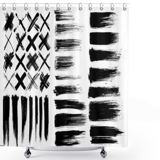 Personality  Brushes & Cross Marks Shower Curtains