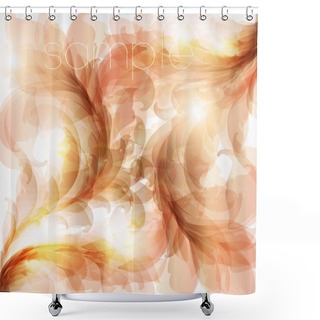 Personality  Abstract Vintage Background For Design With Leafs And Flowers Shower Curtains