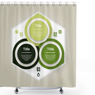 Personality  Vector Circle Infographic. Template For Diagram, Graph, Presentation And Chart. Business Concept With Three Options, Parts, Steps Or Processes. Abstract Background Shower Curtains