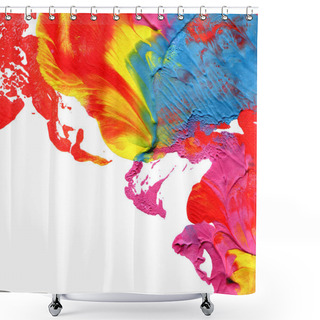 Personality  Abstract Acrylic Painted Background Shower Curtains