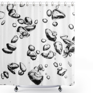 Personality  Fresh Water With Underwater Bubbles Texture Background Shower Curtains