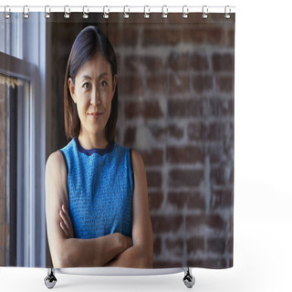 Personality  Portrait Of Businesswoman In Office  Shower Curtains