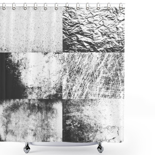 Personality  Set Of Vector Texture Of The Old Papers Shower Curtains