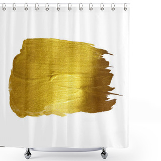 Personality  Gold Shining Paint Stain Hand Drawn Illustration Shower Curtains