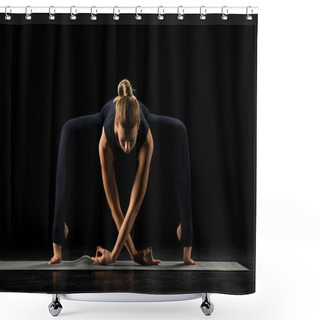 Personality  Woman Standing In Yoga Position      Shower Curtains