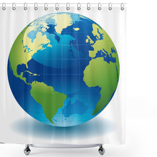 Personality  Globe Of The World Shower Curtains