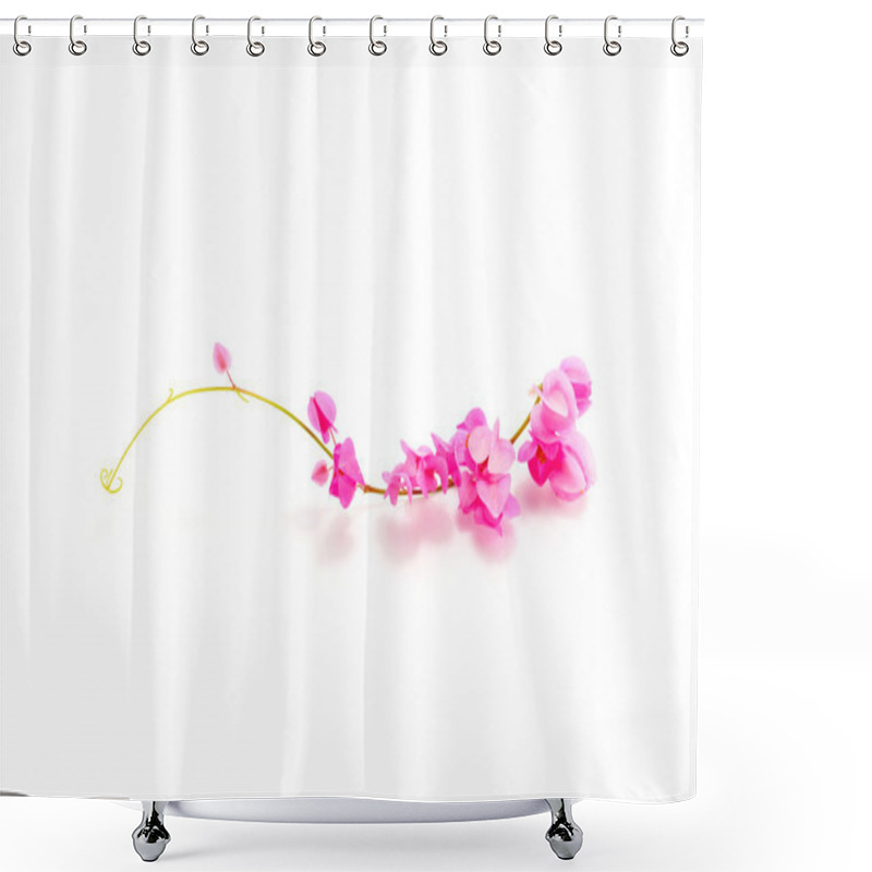 Personality  Pink Coral Vine Isolated On A White Background Shower Curtains