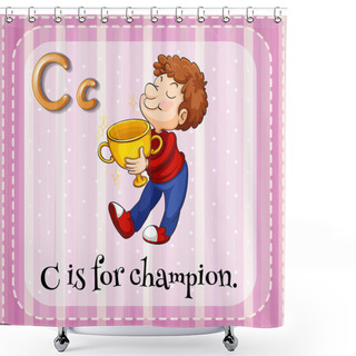 Personality  Letter C Shower Curtains
