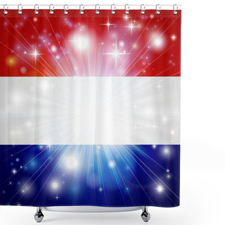 Personality  Dutch Flag Background Shower Curtains