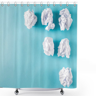 Personality  Crumpled Paper Balls Shower Curtains